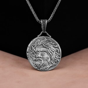Unique Panticapaeum Coin Silver Necklace, Replica Coin For Mythology Lover, Antique Coin Pendant, Historical Jewelry, Anniversary Gifts
