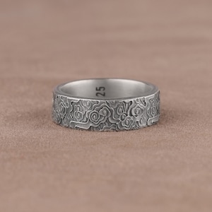 Elegant Cloud Ring, Wedding Band Ring, Sterling Silver, Minimalist Ring, Unique Jewelry, Handmade Ring, Rings for Men, Statement Ring
