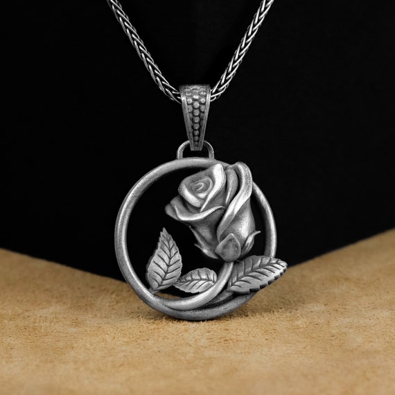 Collana Argento 925 Con Ciondolo Fiore - Gioiello Donna Elegante (Lunghezza 45cm)