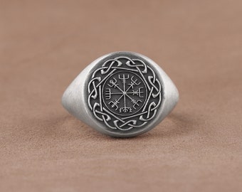 Viking Vegvisir Compass Ring - Stainless Steel Norse Symbol Ring For Men - View #6