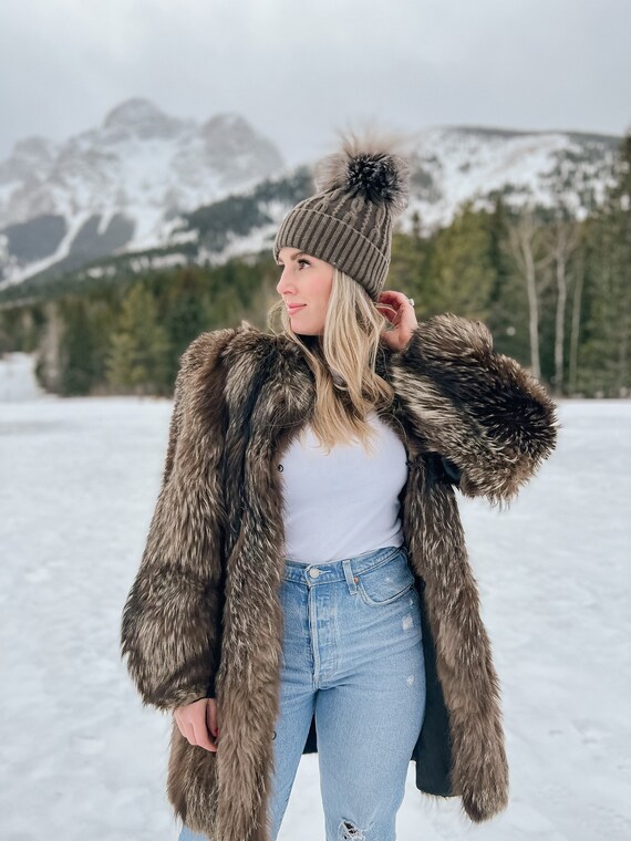 Fox fur on sale coat for sale