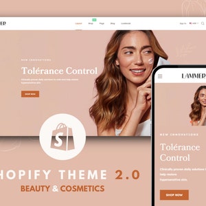 Beauty & Cosmetics Shopify Theme 2.0 - Shopify Template - Elegant and Professional Website with Shopify E-Commerce Features