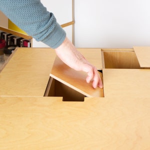 tidy desk desk with folding compartments around the work surface image 8