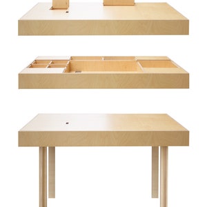 tidy desk desk with folding compartments around the work surface image 6
