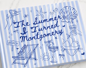 The Summer I Turned Married Bachelorette Guest Book Personalized, Summer Beach Bach Sign In Book, Bride To Be Guest Book Custom