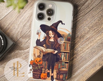 Witchy Gifts for Book Lover Bookish iPhone 14 phone case Skull Trendy Phone Case Book Birthday Gifts Bookish Merch iPhone 13 iPhone 12