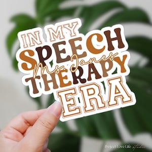 Personalized SLP Sticker for Speech Therapist Era Sticker SLP Supervisor Gift Speech Language Pathology Class SLP Water Bottle Sticker slpa