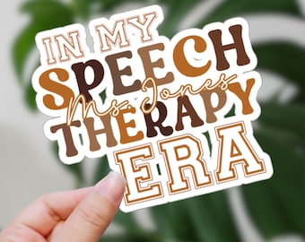 Personalized SLP Sticker for Speech Therapist Era Sticker SLP Supervisor Gift Speech Language Pathology Class SLP Water Bottle Sticker slpa