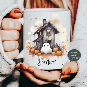 Ghost Pumpkin Mug Bookworm Gifts Fall Autumn Cottagecore Mug Supernatural Horror Movie Witchy Best Friend Spooky Aesthetic Party Favor Gifts