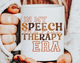 Custom Speech Therapy Mug for SLP Gift Personalized Speech Language Pathologist Mug Gift SLP Mentor Coffee Mug Name Speech Therapist Tea Cup