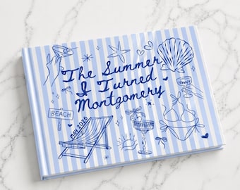 The Summer I Turned Married Bachelorette Guest Book Personalized, Summer Beach Bach Sign In Book, Bride To Be Guest Book Custom