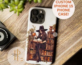 Bookish Personalized iPhone 15 Phone Case Book Club Witchy Gift for Book Lover iphone 14 Pro Max Reading Witch Trendy Phone Case iPhone 13