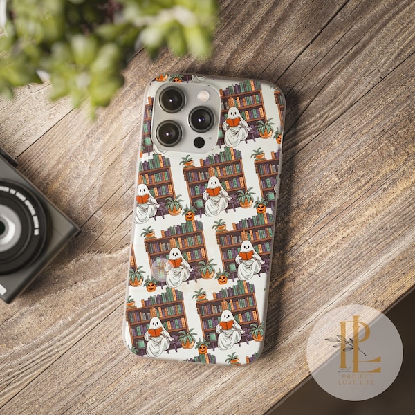 Bookish Ghost Phone Case Book Club Halloween Gift Sister Witchy Gifts for Book Lover Trendy iPhone 14 phone case iPhone 13 iPhone 12, x