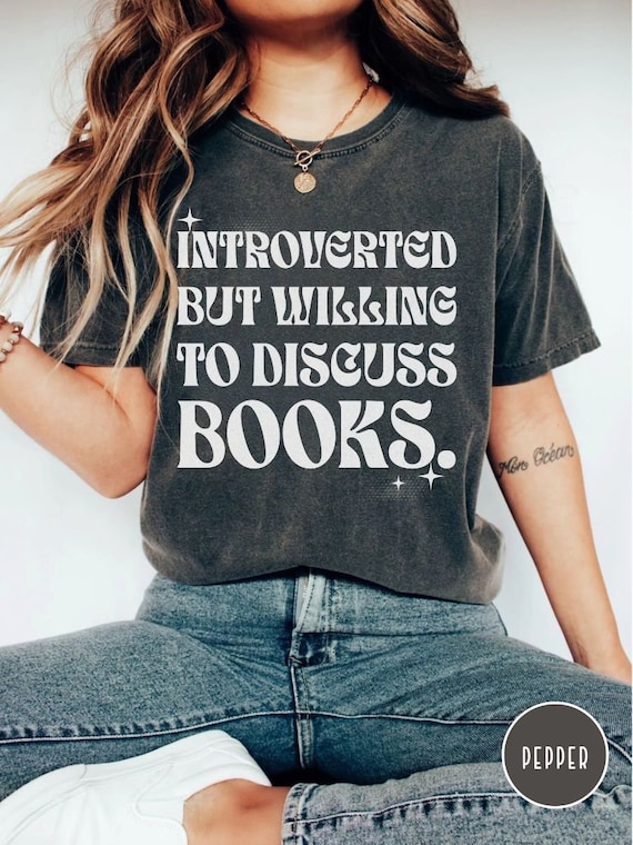 Book Quote Shirt Funny Book Lover T-shirt Oversized Bookish Tshirt Reading Quote T shirt Book Themed Clothing for Women Gift Idea Reader Tee