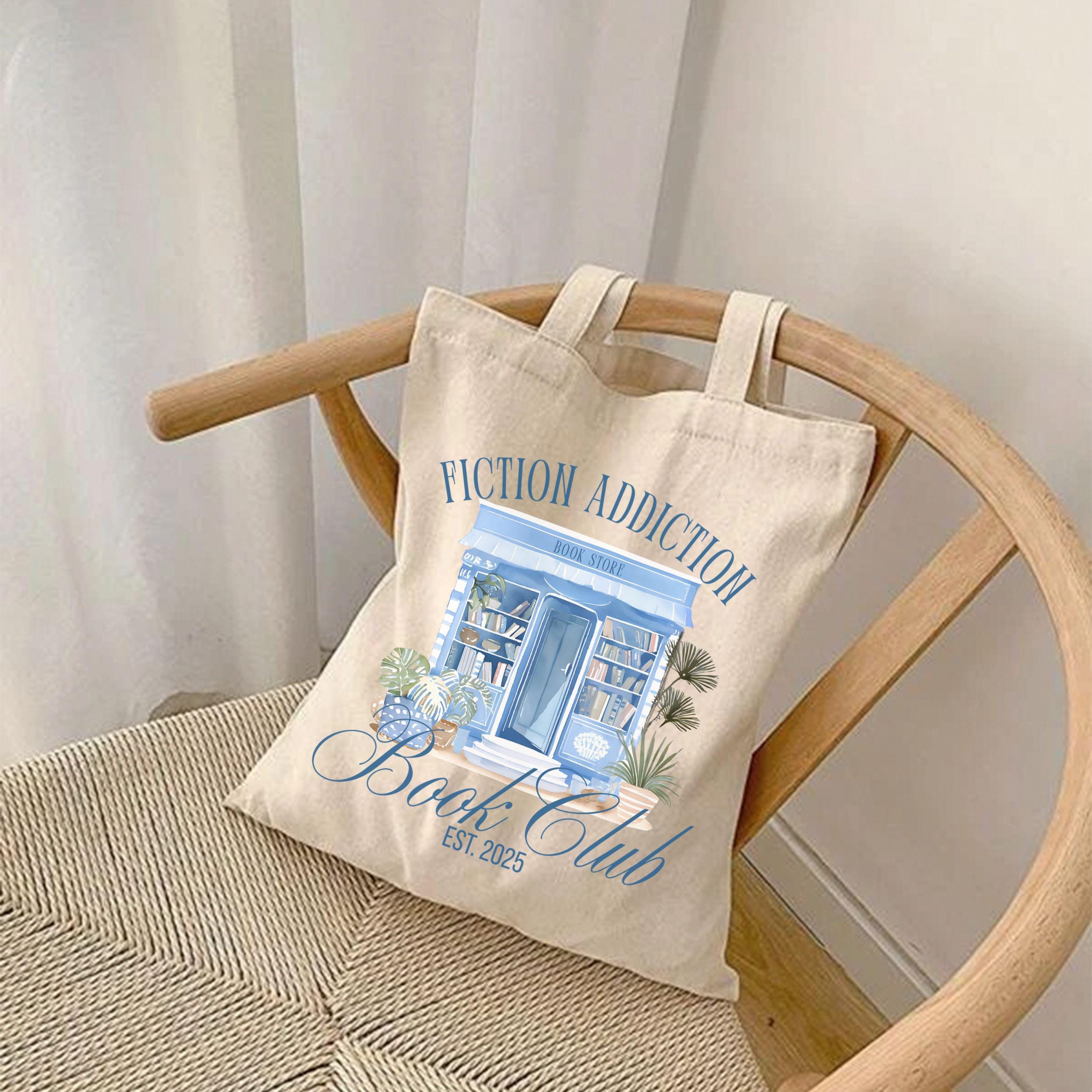 Funny Reading Gifts for Book Club Tote Bag Custom Bookish Gifts for Book Lover Girl Reader Birthday Gift, Bookstore Tote Bag Travel Book Bag