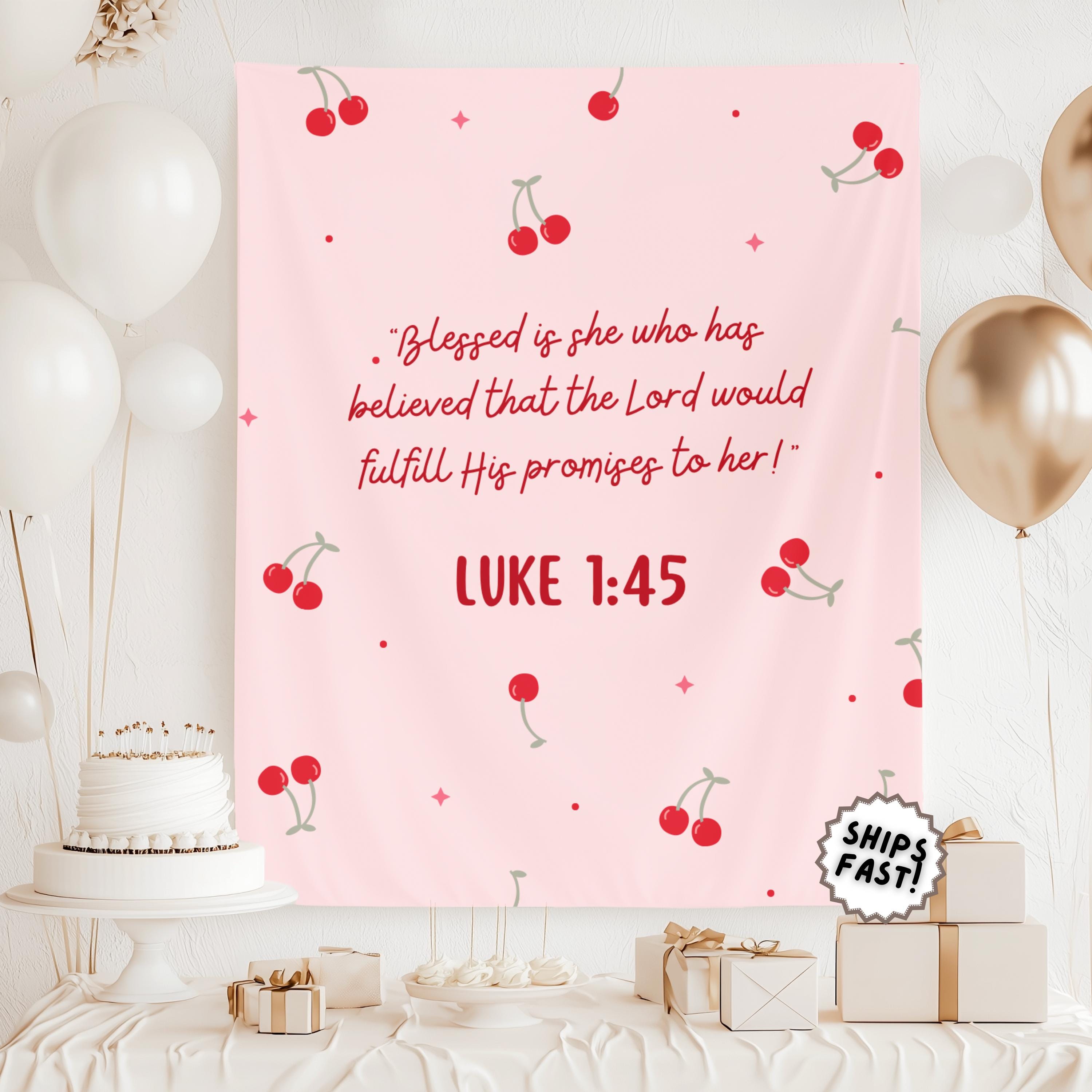 Luke Banner Bible Verse Banner, Custom Bible Quote Fabric Sign, Personalised Bible ...