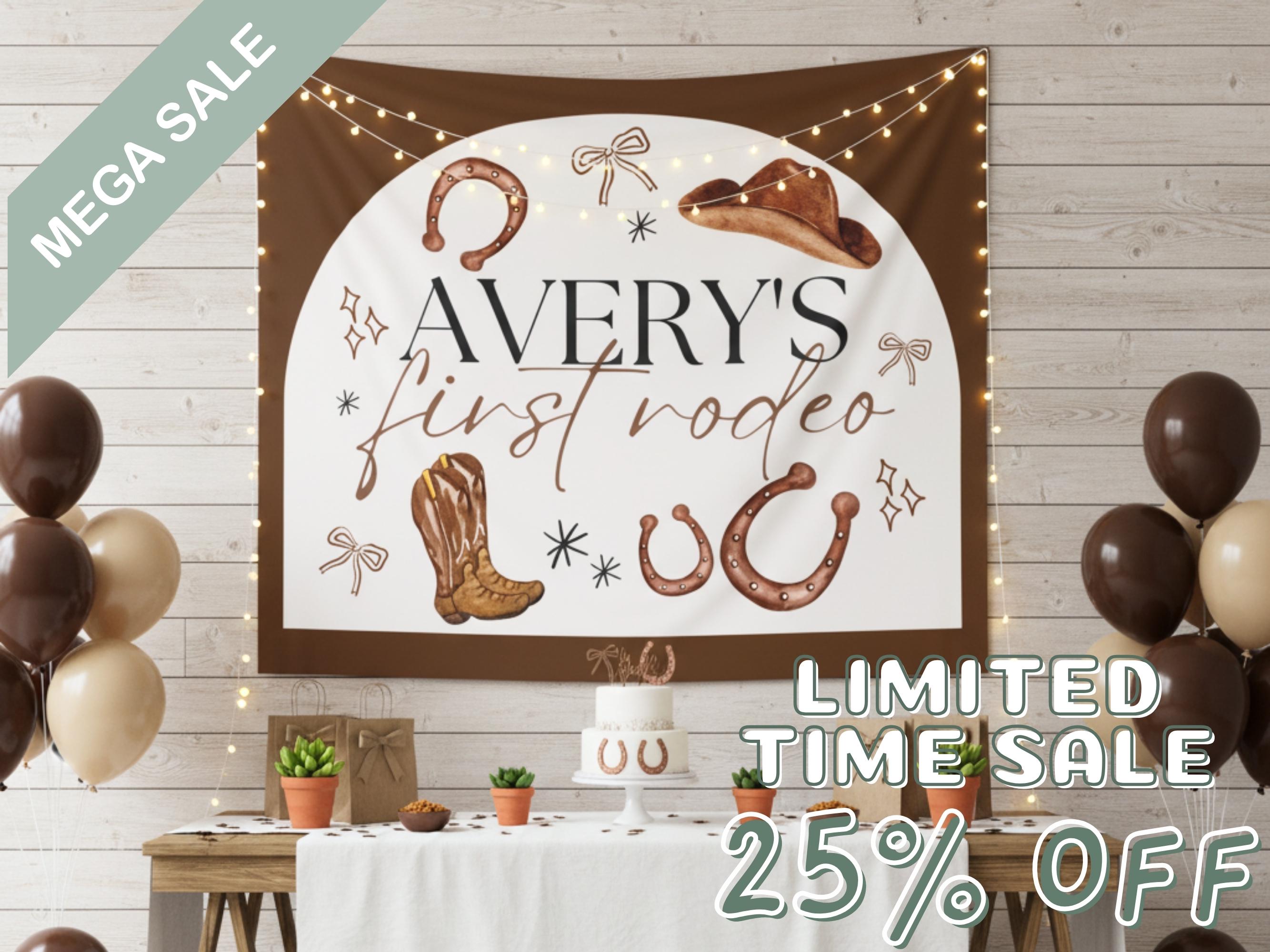 My First Rodeo Theme Sign Personalized My First Rodeo Birthday Banner, Custom ANY AGE Cowgirl ...