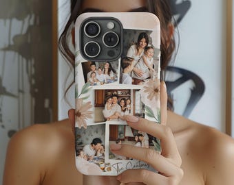 Family Phone Case with Photo Personalized iPhone Case Gift for Mothers Day Customized Family Photo Phone Protective Case Unique New Mom Gift