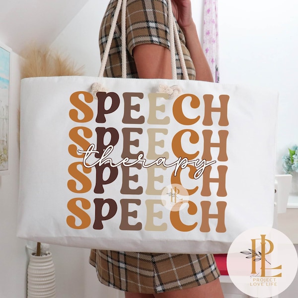 Speech Therapist Gift for daughter Fall Weekender Tote Bag Personalized Speech Pathologist Appreciation Gift SLP Christmas Gift Coworker