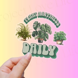 Funny gardener sticker for plant lover Botanical tumbler sticker gift idea for plant mom nature themed sticker water bottle monstera sticker