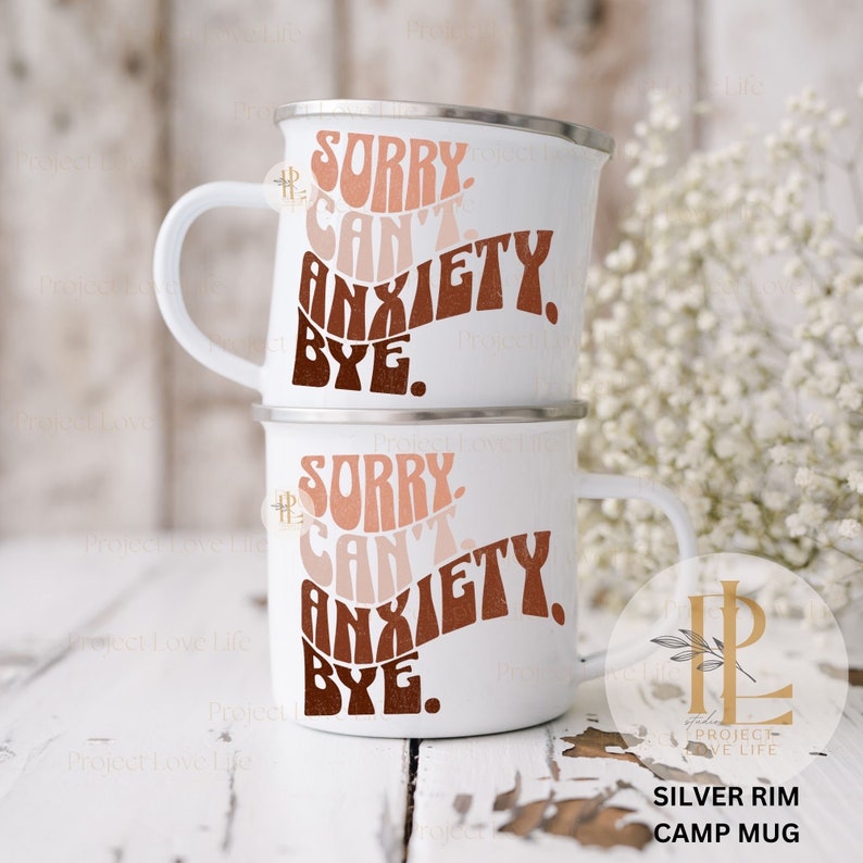 Funny Anxiety Mug Therapist Gift for Mom Adhd Mug Retro Coffee Lover Housewarming Gift Neurodivergent Teacher Cup for Anxious Introvert Gift