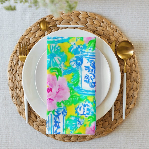 Servietten-Set Chinoiserie|Chinoiserie Servietten|Preppy Servietten|Grand Millennial Servietten|Chinoiserie Chic Servietten|Preppy Tisch