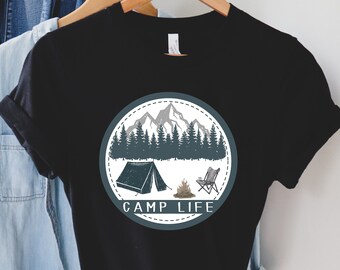 Camp Life Shirts, Camping Shirt, Camper T-shirt, Camper Shirt, Happy Camper Shirt, Camper Gift, Camper, Camping Life Shirts, Custom Shirts
