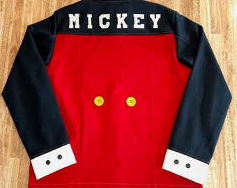 Mickey geïnspireerd aangepaste denim jas