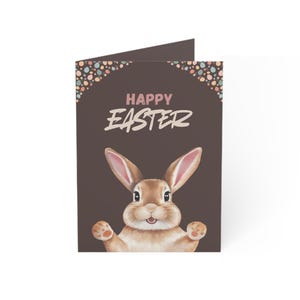 Set di biglietti di auguri di Pasqua - Coniglietto carino e uova colorate (1, 10, 30, 50 pezzi)