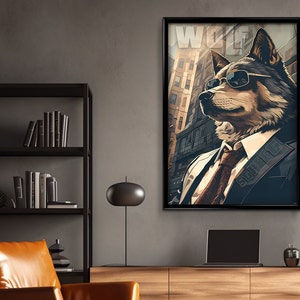 Wolf of Wall Street wall art for stock market traders gifts