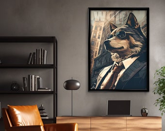 Wolf of Wall Street wall art for stock market traders gifts