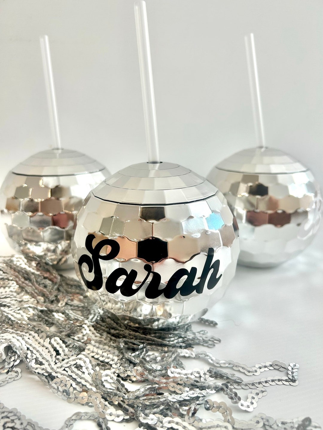Personalised Custom Name Disco Ball Cups, Last Disco Hen Party Favors