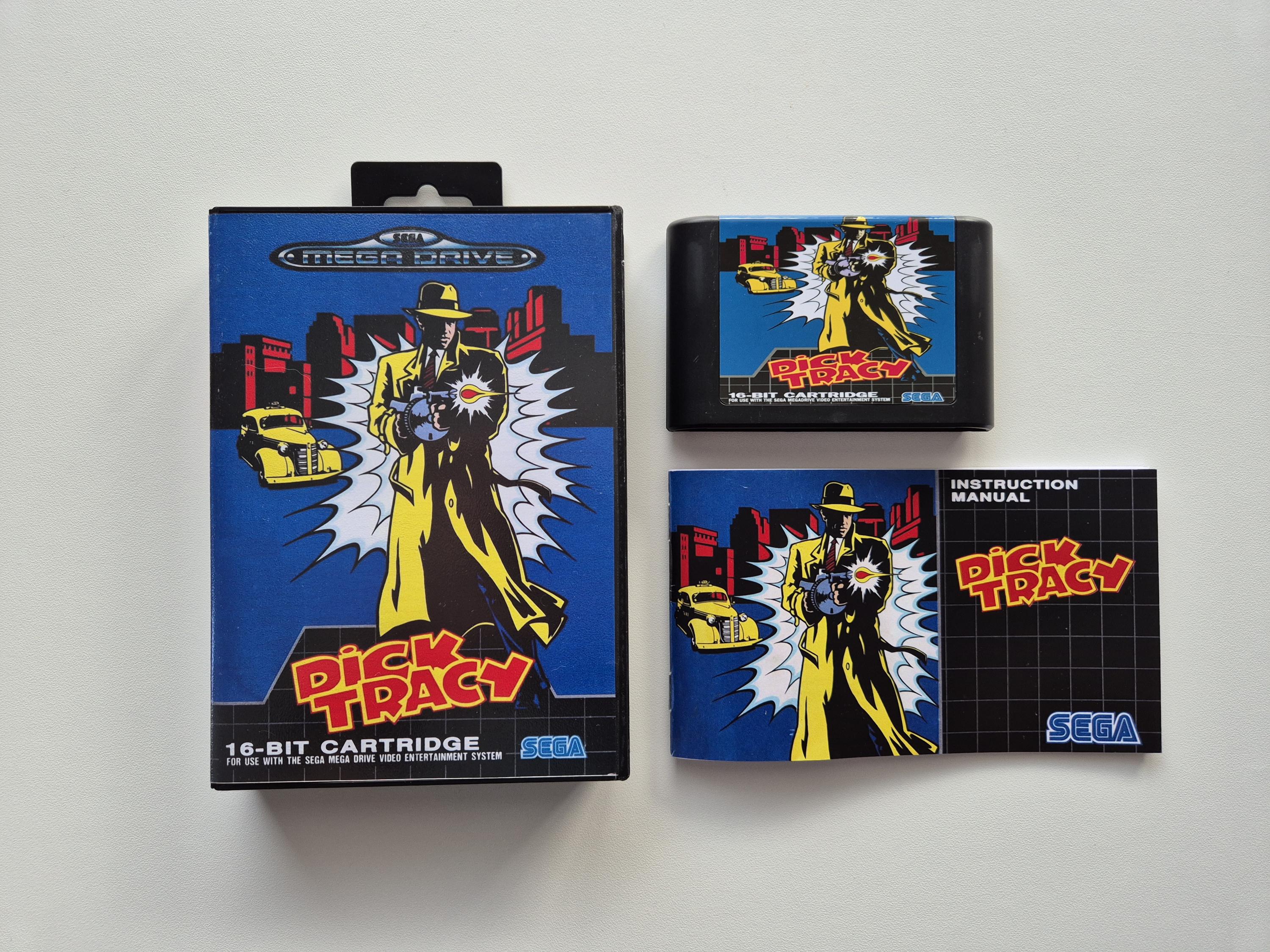 Jeu D'action Vintage SEGA Jeu Dick Tracy Pour Sega Mega Drive - Version PAL, Testé Et Fonctionnel, Bon état Général Dick Tracy Mega Drive Pal
