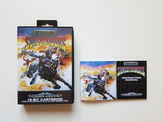 SEGA Mega Drive Game Sunset Riders With Without Guide #a for sale online