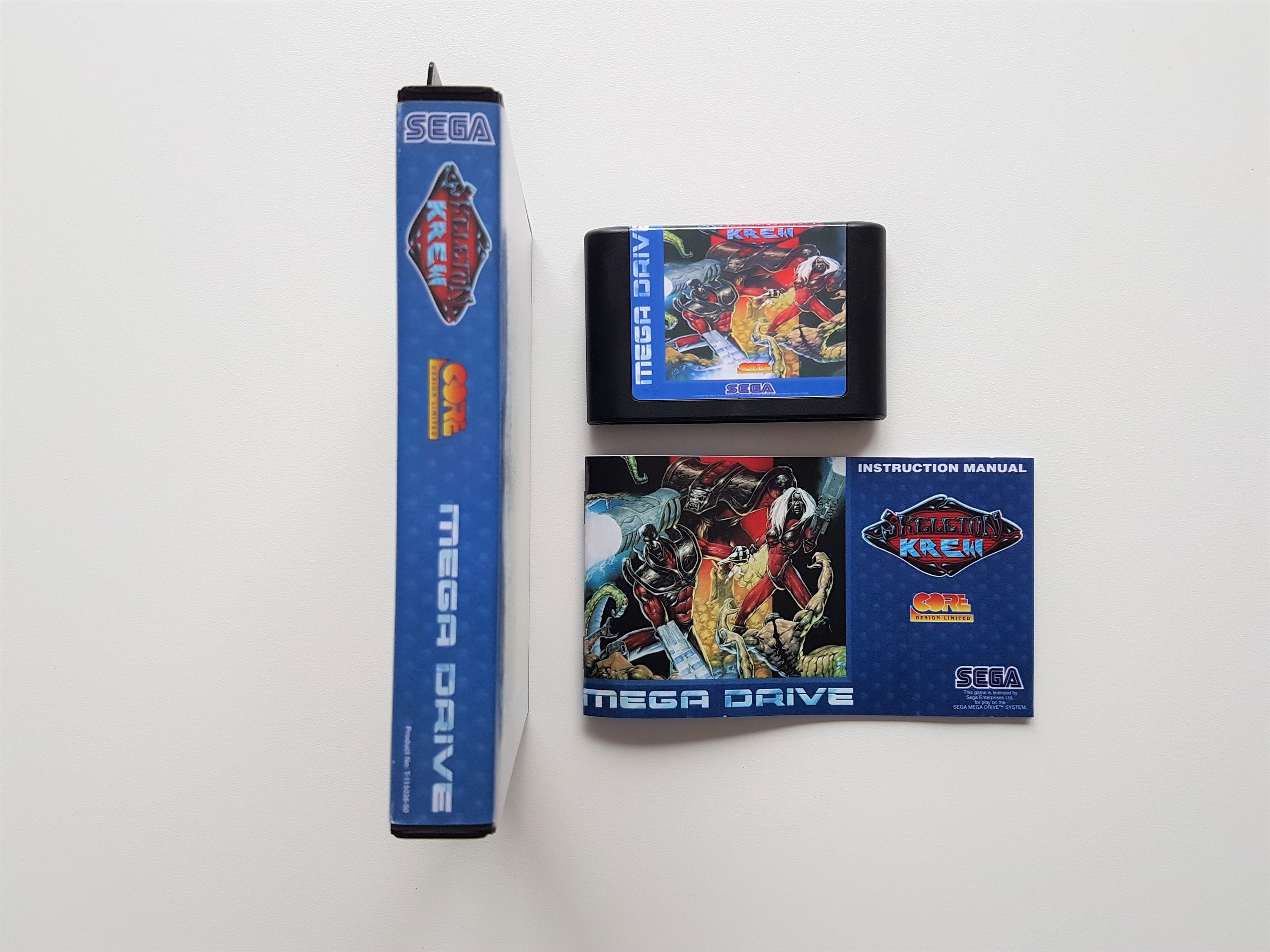 Jeu Skeleton Krew Complet Sur Mega Drive – Pal EUR, Boîtier Et Livret Inclus
