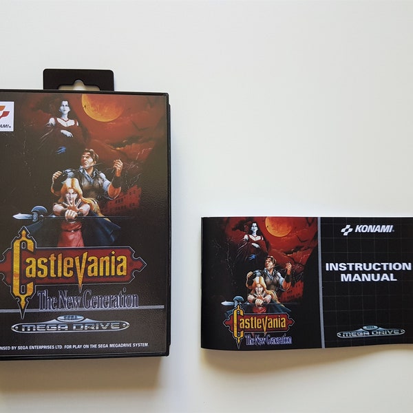 Scatola/copertina/manuale Castlevania The new Generation Megadrive - Versione PAL - (riproduzione)