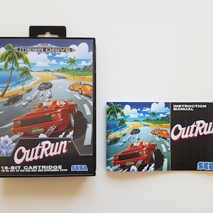 Pudełko/okładka/instrukcja Outrun Megadrive - wersja PAL - (repro)