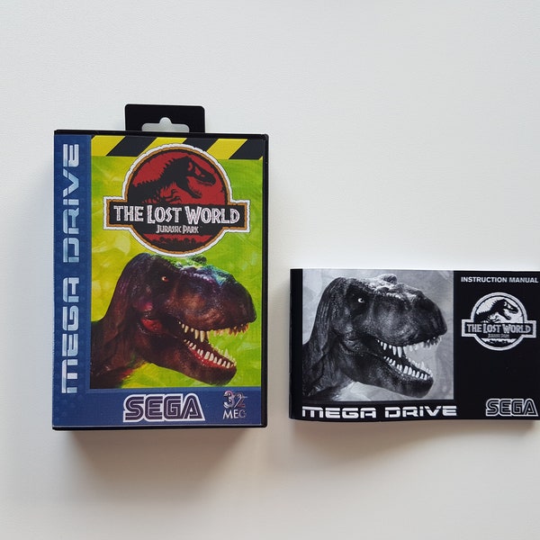 Boite/jaquette/notice The Lost World Jurassic Park Megadrive - Version PAL - (repro)