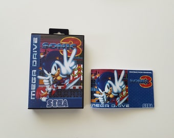 Caja/Carátula/Manual de Sonic 3 Megadrive - Versión PAL - (reproducción)