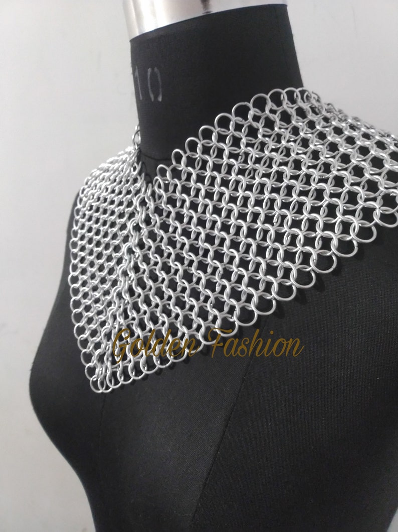 Chainmaille Collar Metal Aluminium Chainmail Jump Ring Etsy