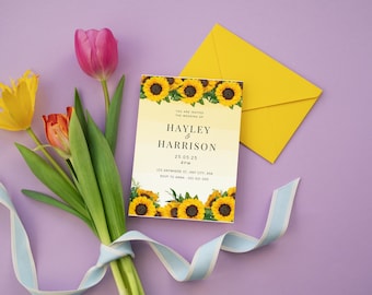 Sunflower Wedding Invite