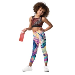 Unicorn Kid&#39;s Leggings, Girl&#39;s Unicorn Leggings, Children&#39;s Unicorn Leggings, Unicorn Pants