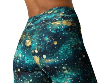 Mermaid hoch taillierte Yoga Leggings, Yogahose, Gym Leggings, Workout Wear, Gym Kleidung