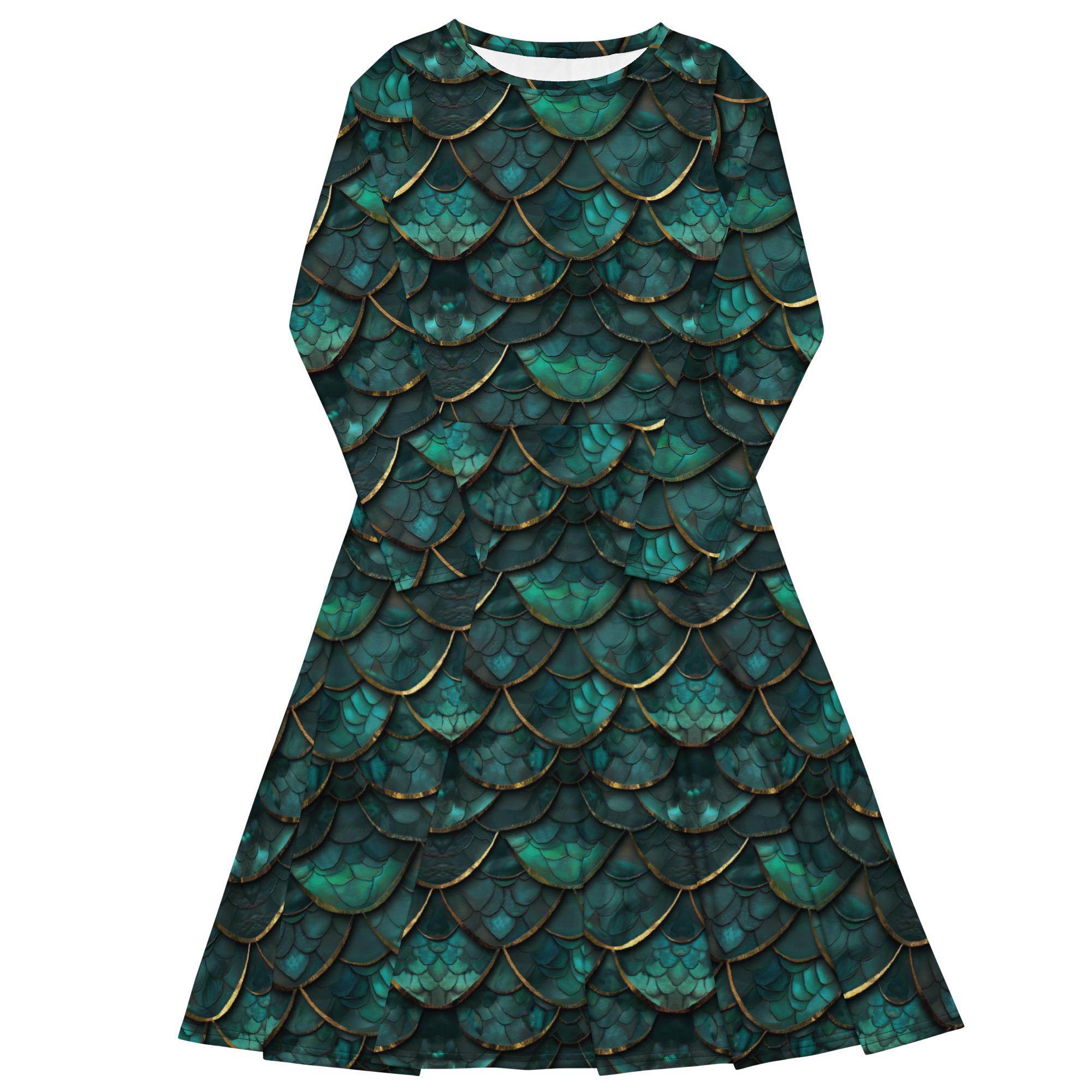 green dragon print dress Lime Green Imperial Dragon Dress L main image 0