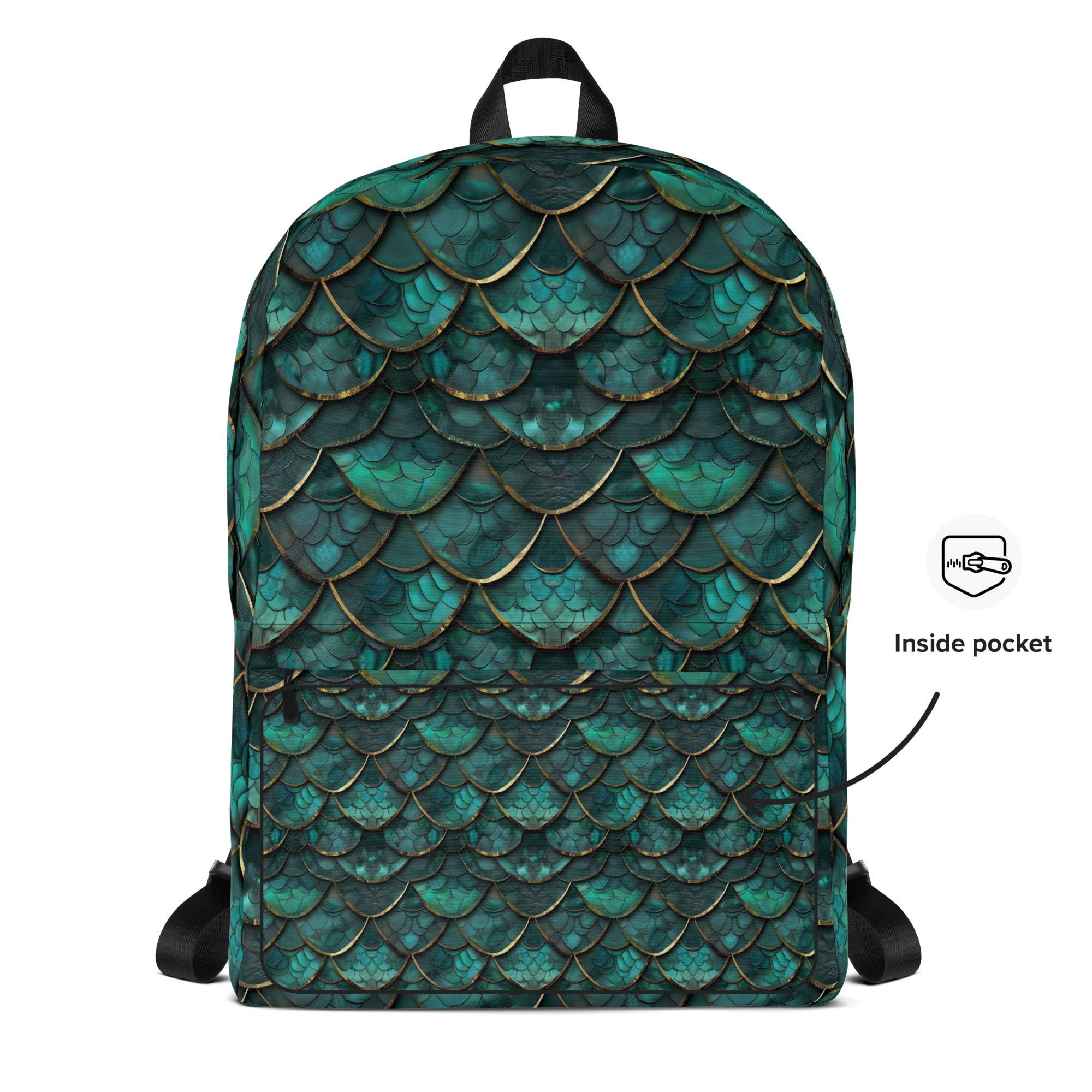 Green Dragon Scales Backpack, Dragon Lovers Gift, Dragon Festival ...