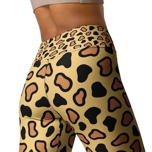 Legginsy do jogi z wysokim stanem i nadrukiem krowim, spodnie do jogi, legginsy do ćwiczeń, legginsy do tańca, legginsy festiwalowe, legginsy do pilatesu