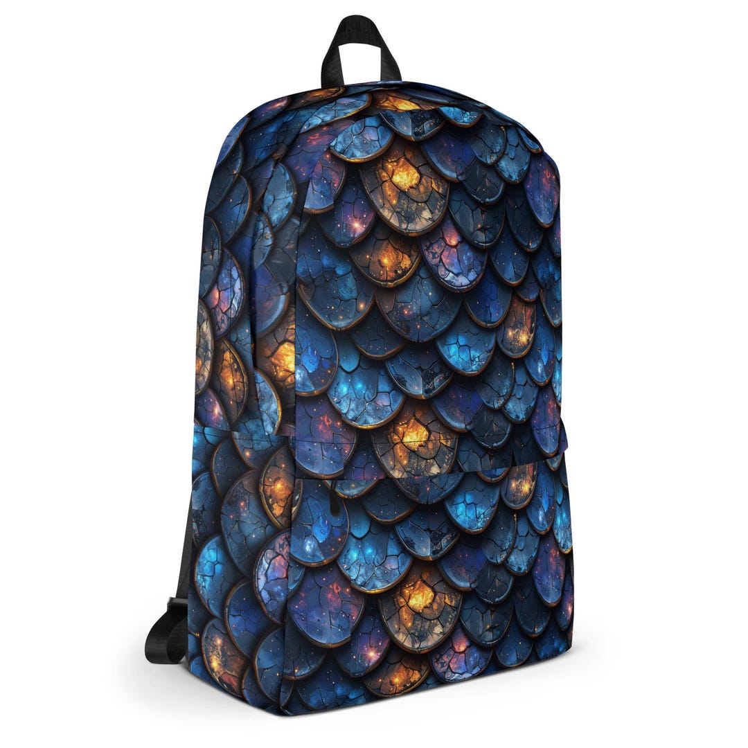 Dragon Scales Medium Size Backpack, Dragon Laptop Backpack, Festival ...
