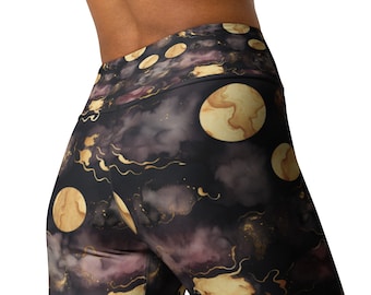 Fantasy Galaxy Yoga Leggings, High Waisted Yoga Pants, Soft And Stretchy Gym Leggings, Dance Leggings