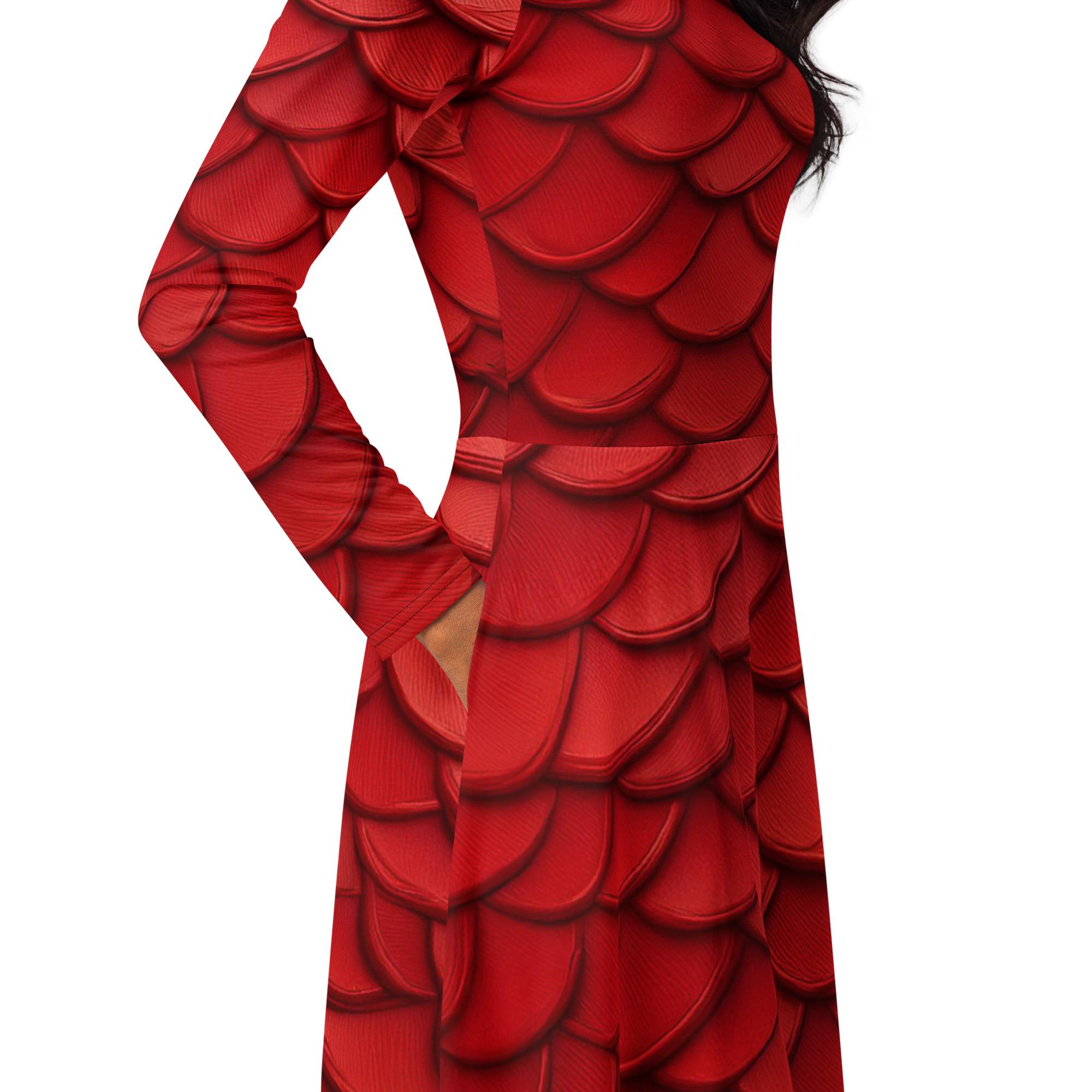 fitted lace wedding dress Dragon (Red) Costume Dress Up – The Forgotten Toy Shop main image 1