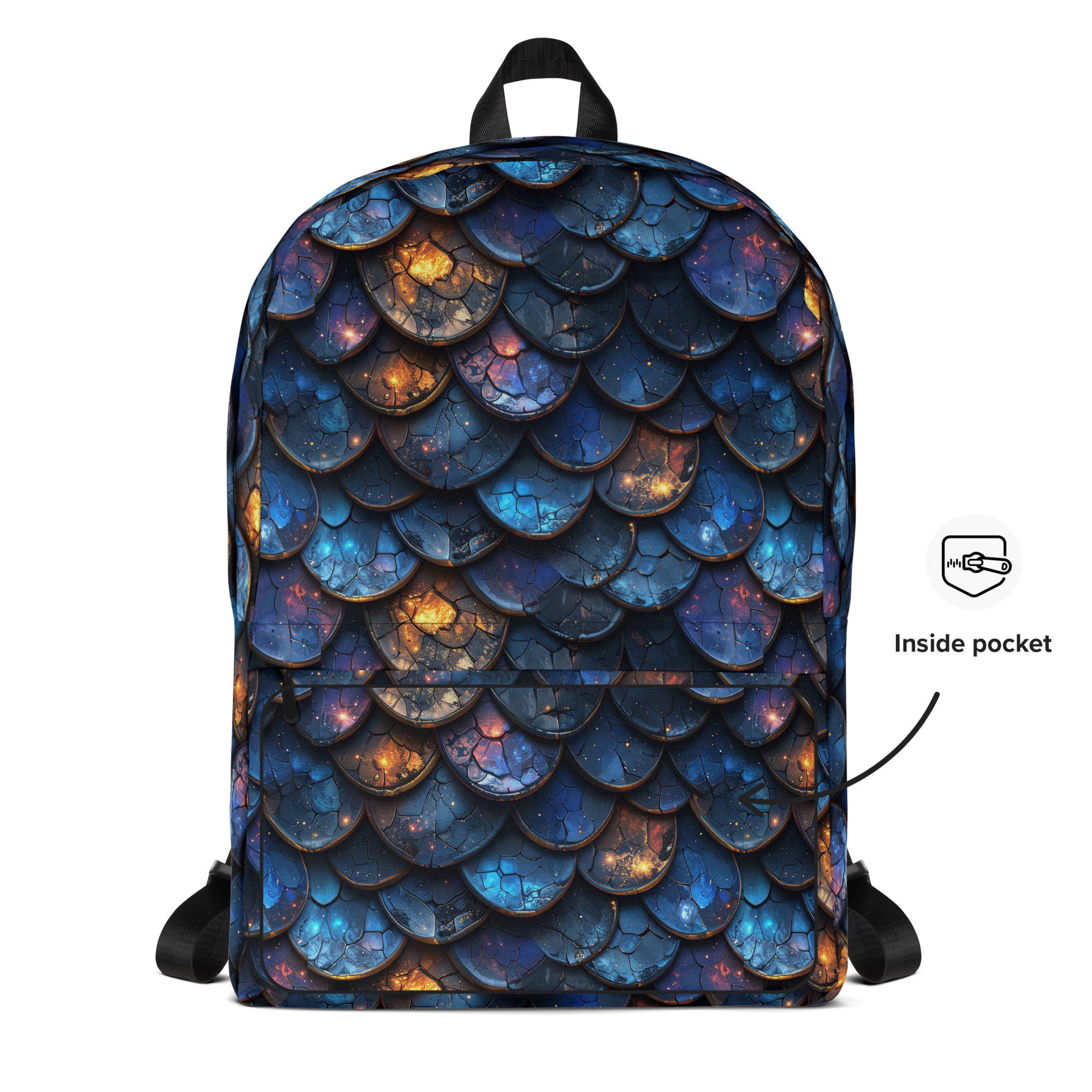 Dragon Scales Medium Size Backpack, Dragon Laptop Backpack, Festival ...